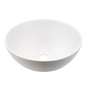 NOVATTO Mini 12-inch Round White Porcelain Sink, No Overflow NP-208206